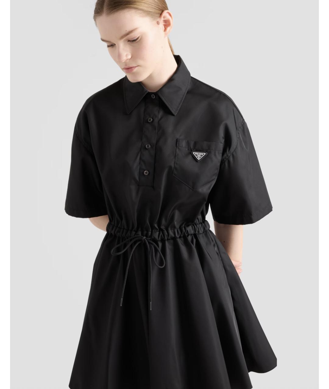 PRADA Черное полиамидовое платье, фото 3
