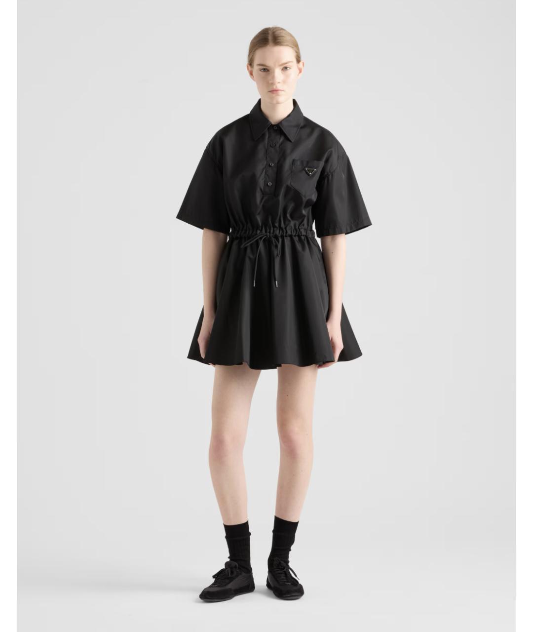PRADA Черное полиамидовое платье, фото 2