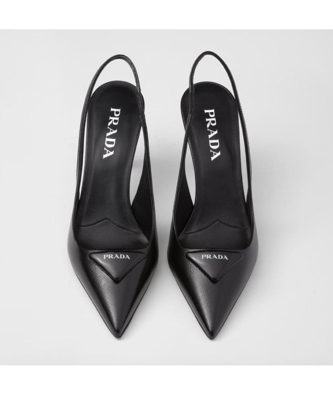 PRADA Черные кожаные туфли, фото 3