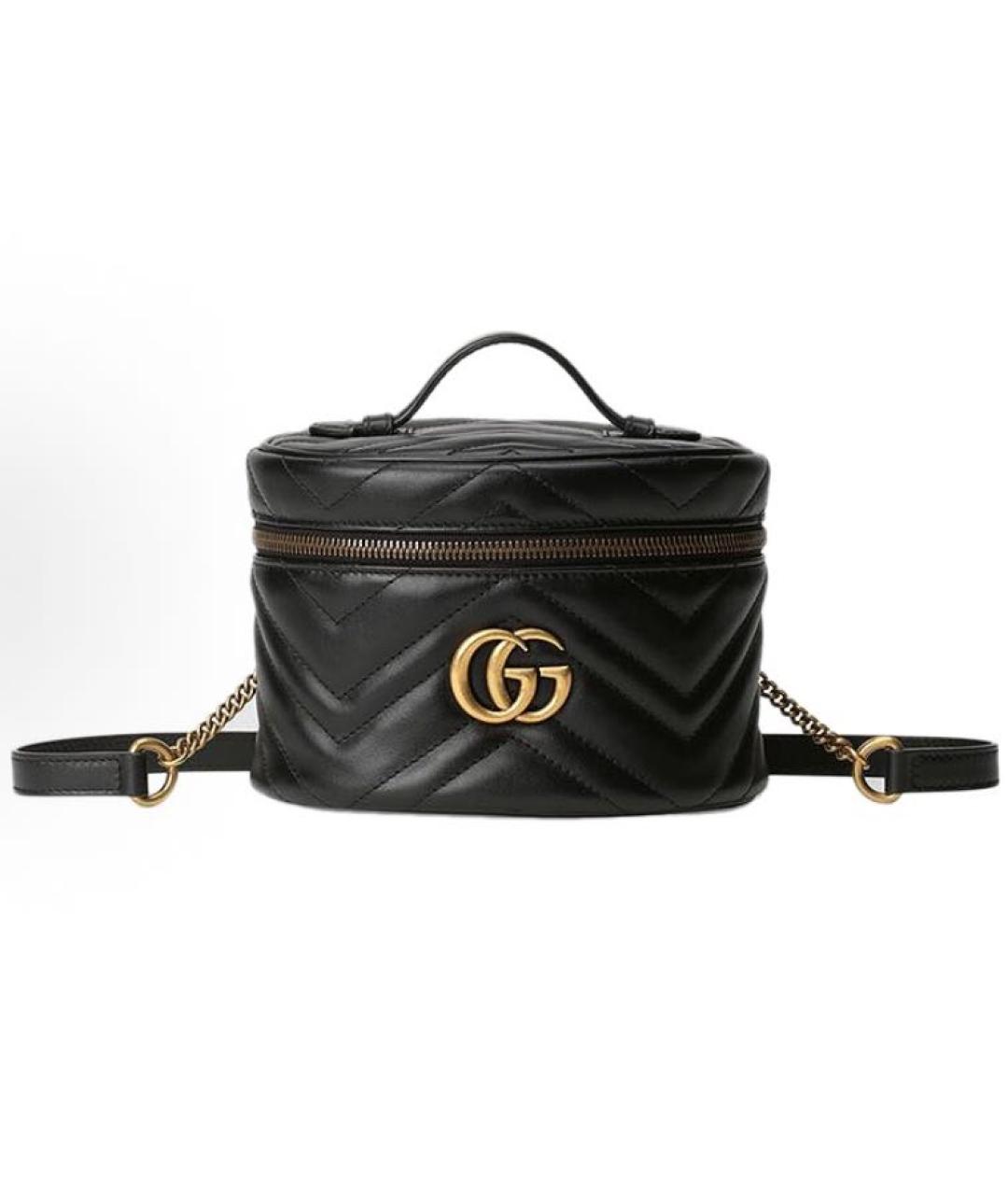 GUCCI Черная кожаная сумка с короткими ручками, фото 7