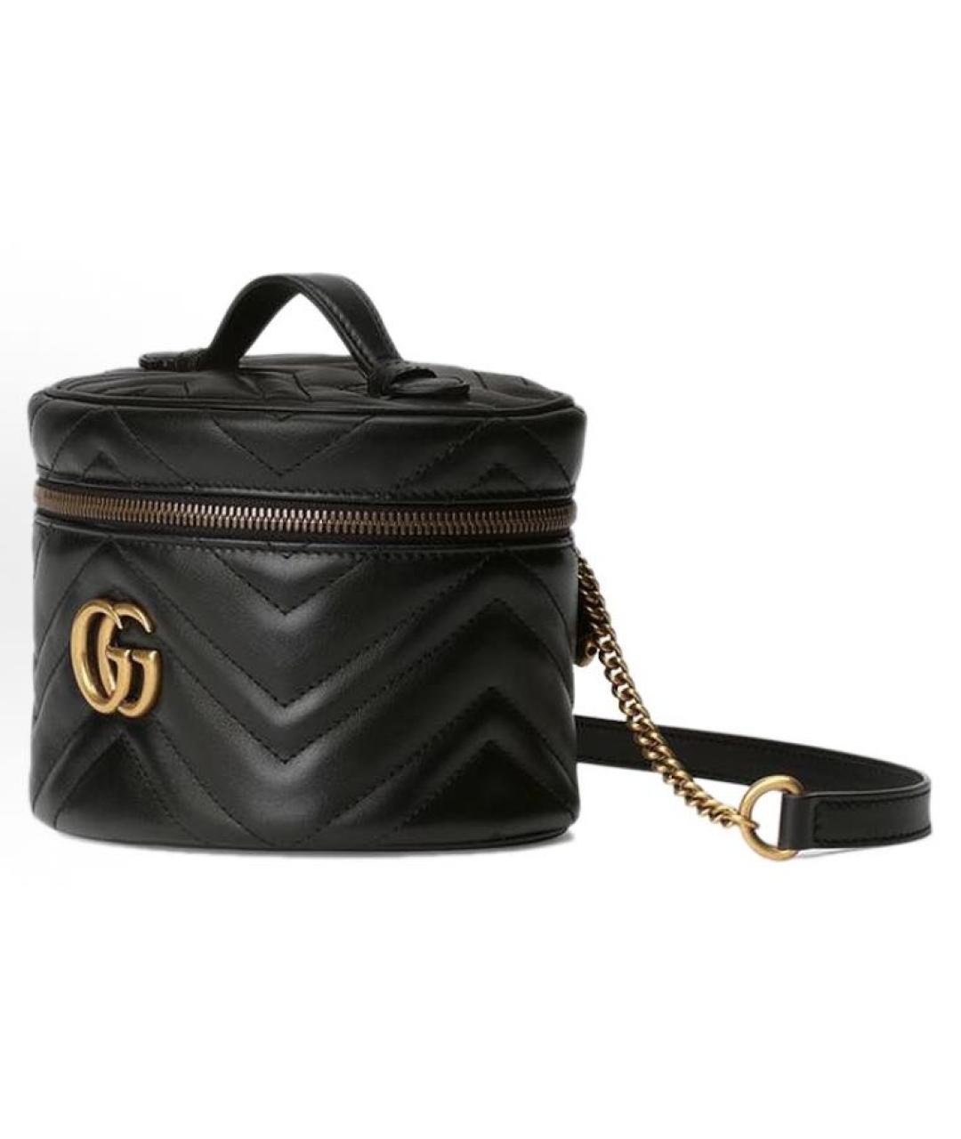 GUCCI Черная кожаная сумка с короткими ручками, фото 2