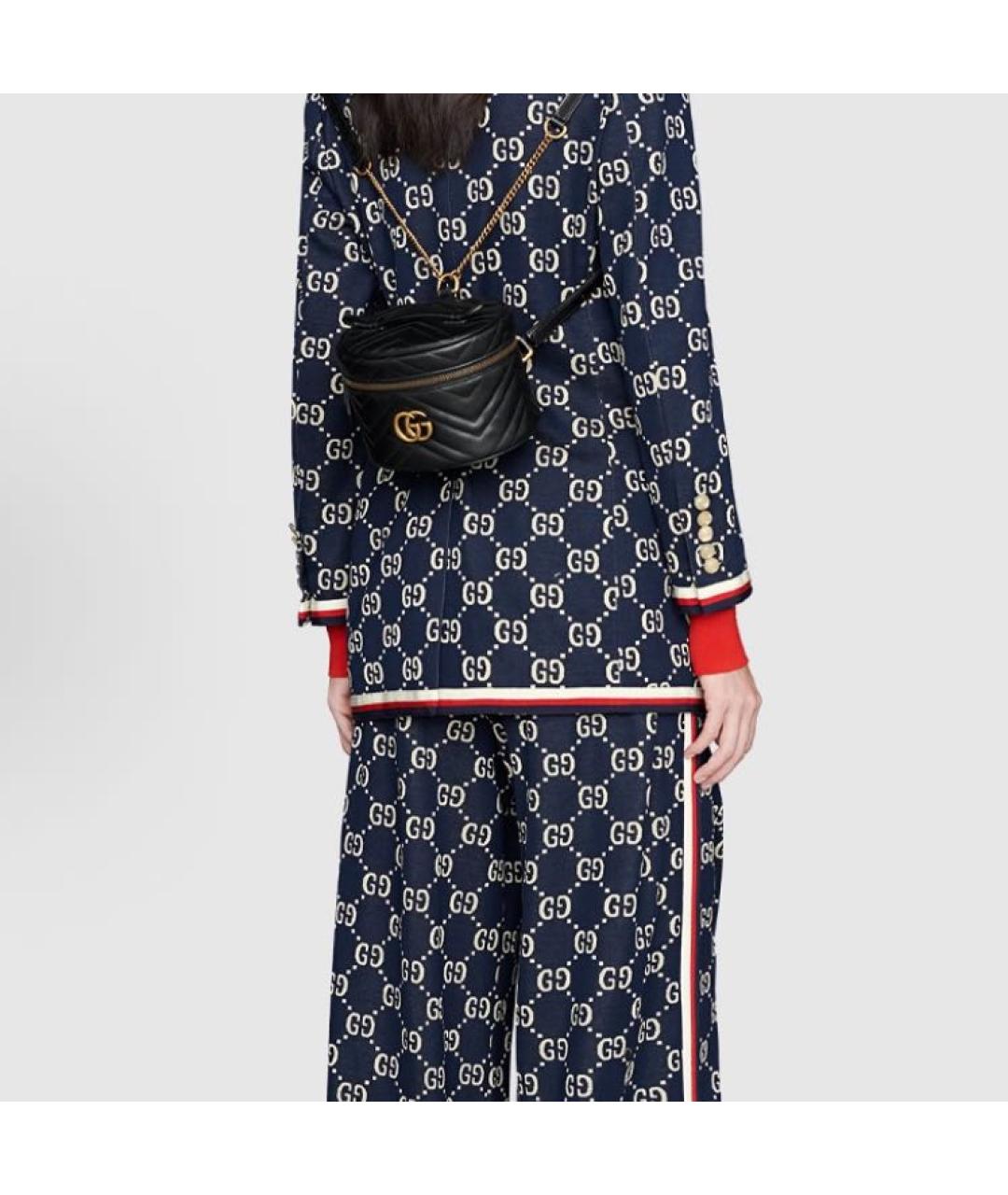 GUCCI Черная кожаная сумка с короткими ручками, фото 6