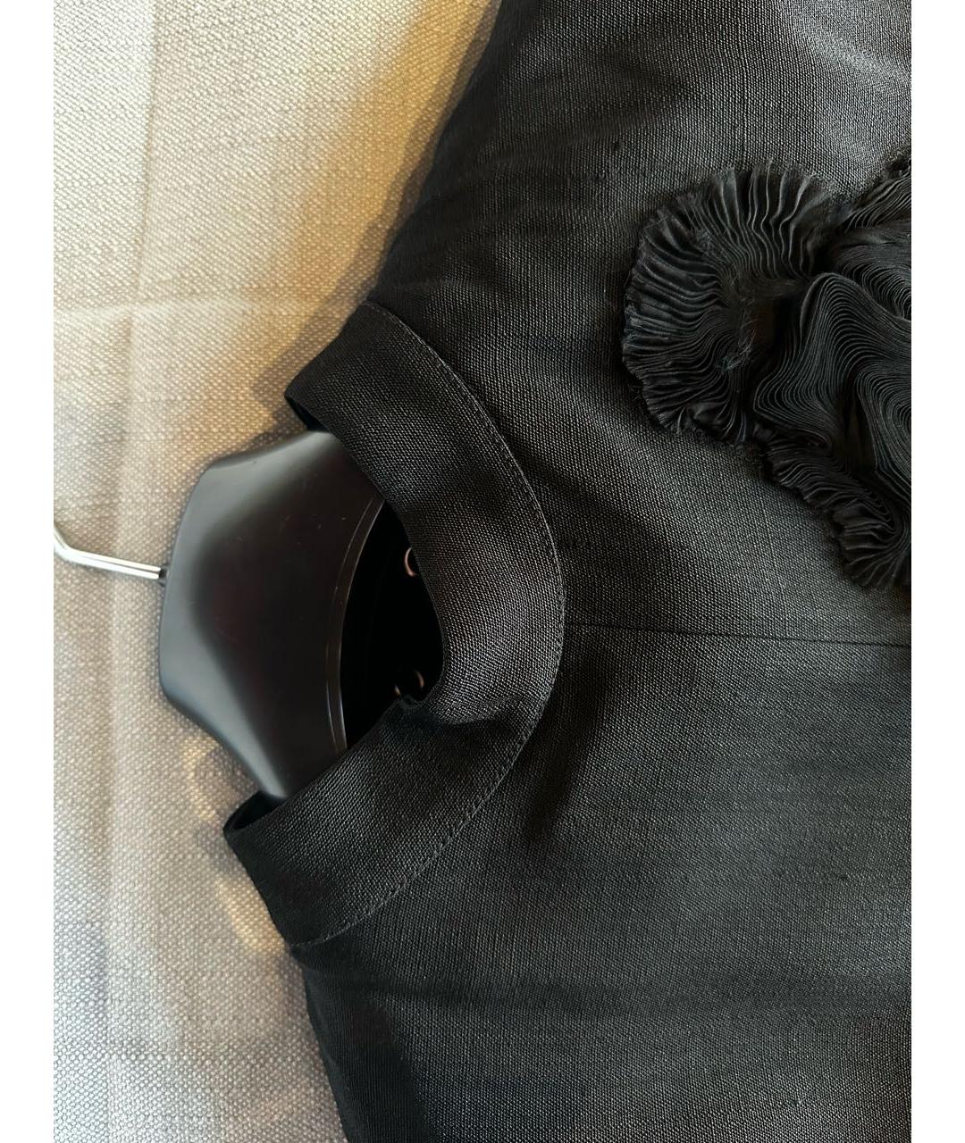 JIL SANDER Черное шелковое вечернее платье, фото 5