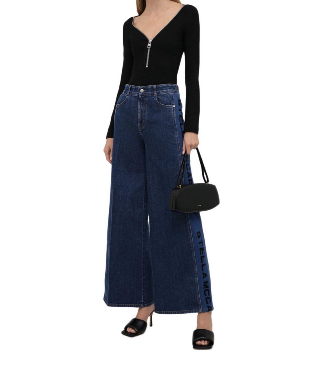 STELLA MCCARTNEY Темно-синие хлопко-эластановые джинсы клеш, фото 3