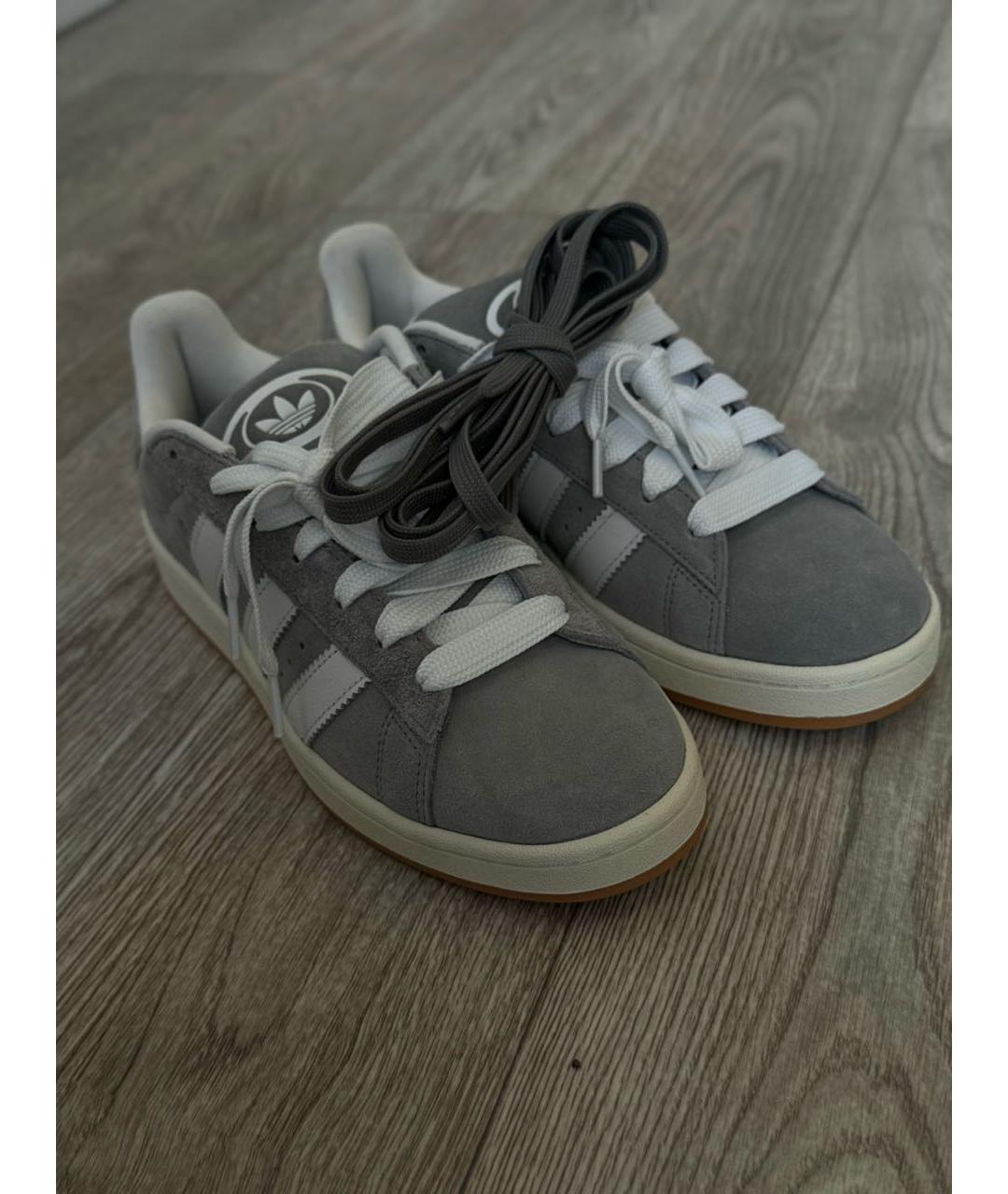 ADIDAS Серые замшевые низкие кроссовки / кеды, фото 3