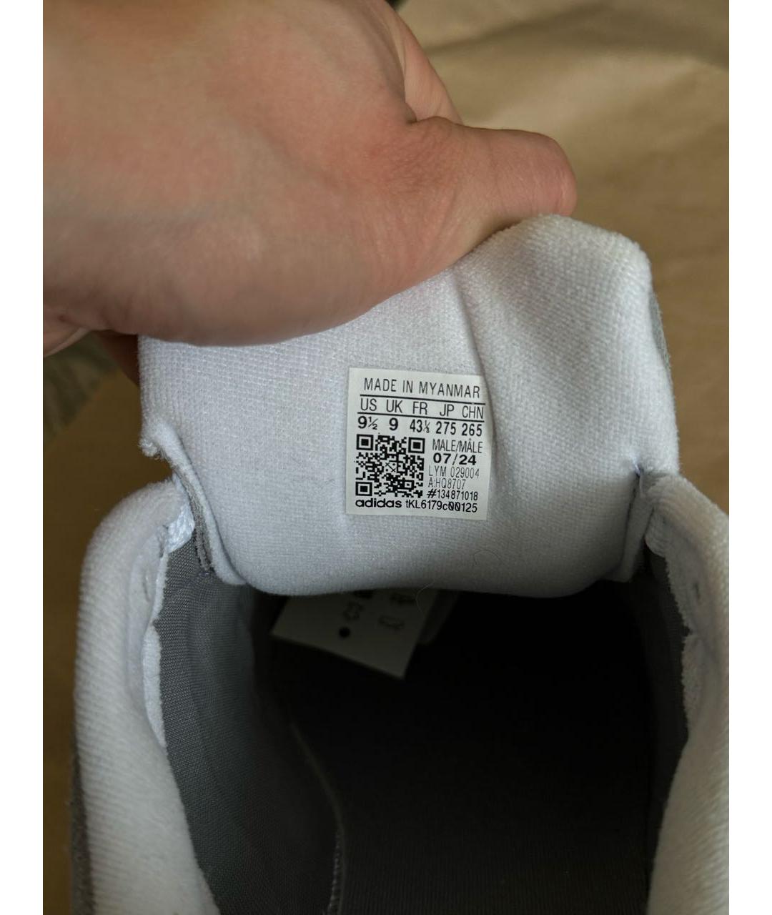 ADIDAS Серые замшевые низкие кроссовки / кеды, фото 5