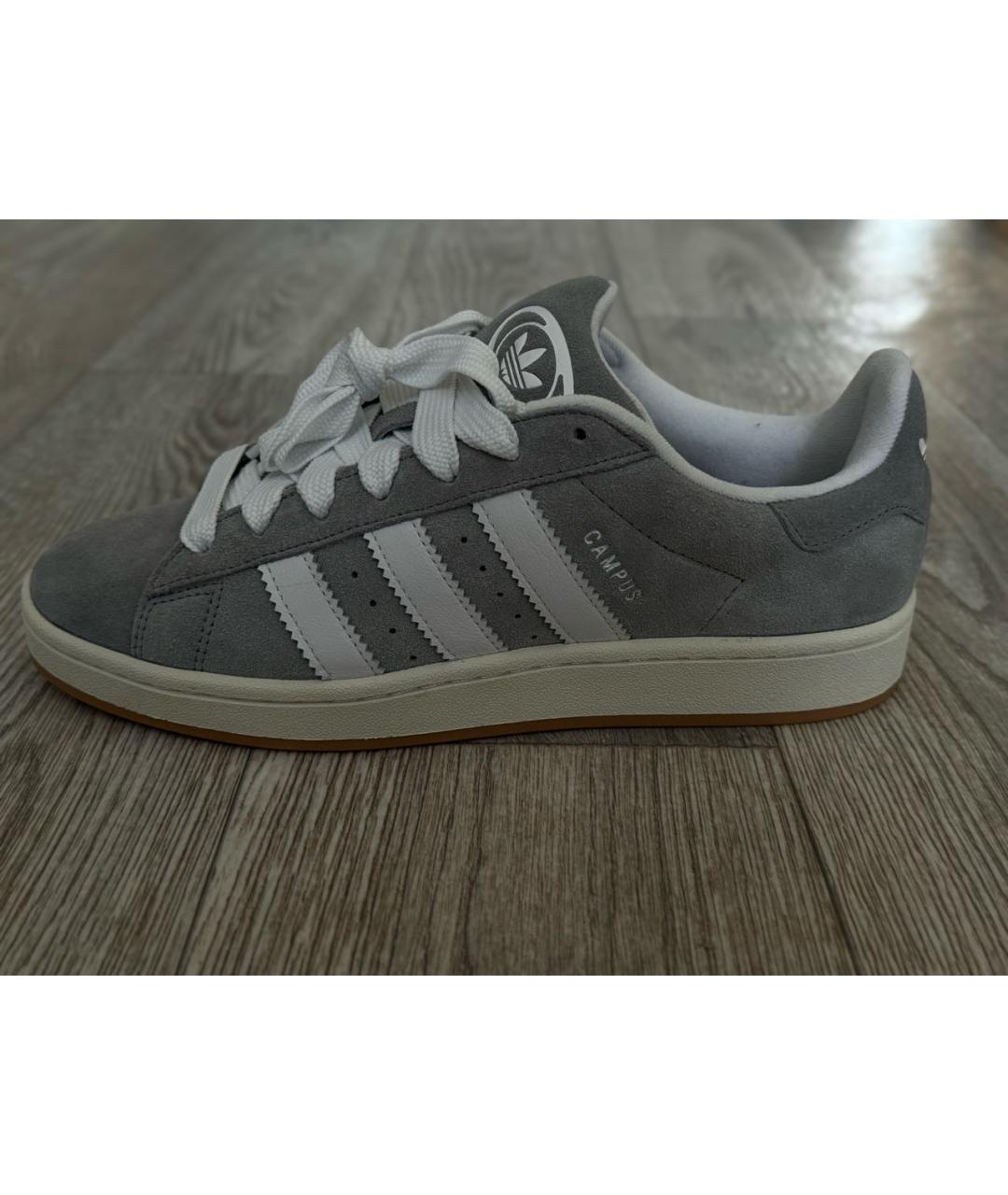 ADIDAS Серые замшевые низкие кроссовки / кеды, фото 8