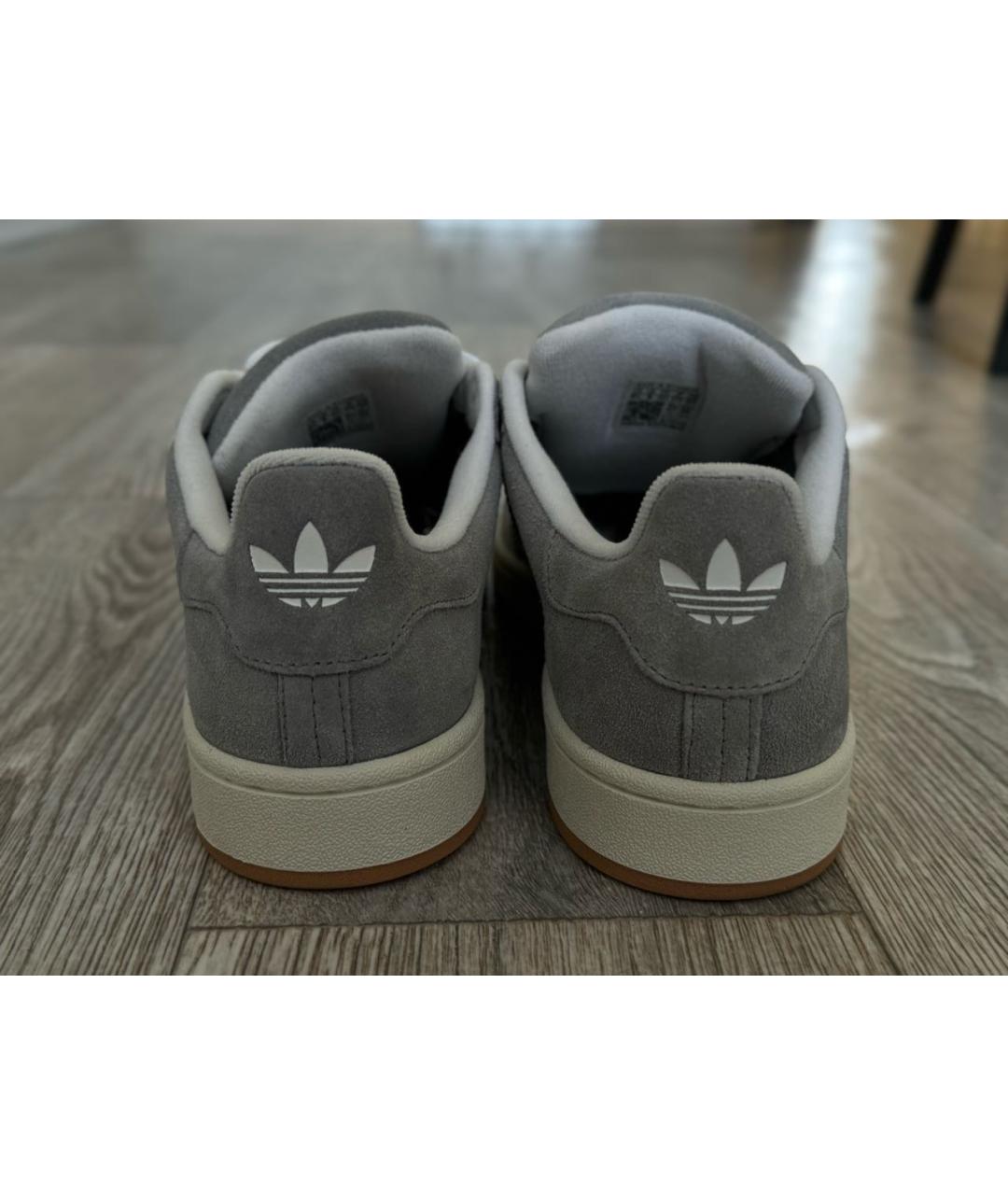 ADIDAS Серые замшевые низкие кроссовки / кеды, фото 4
