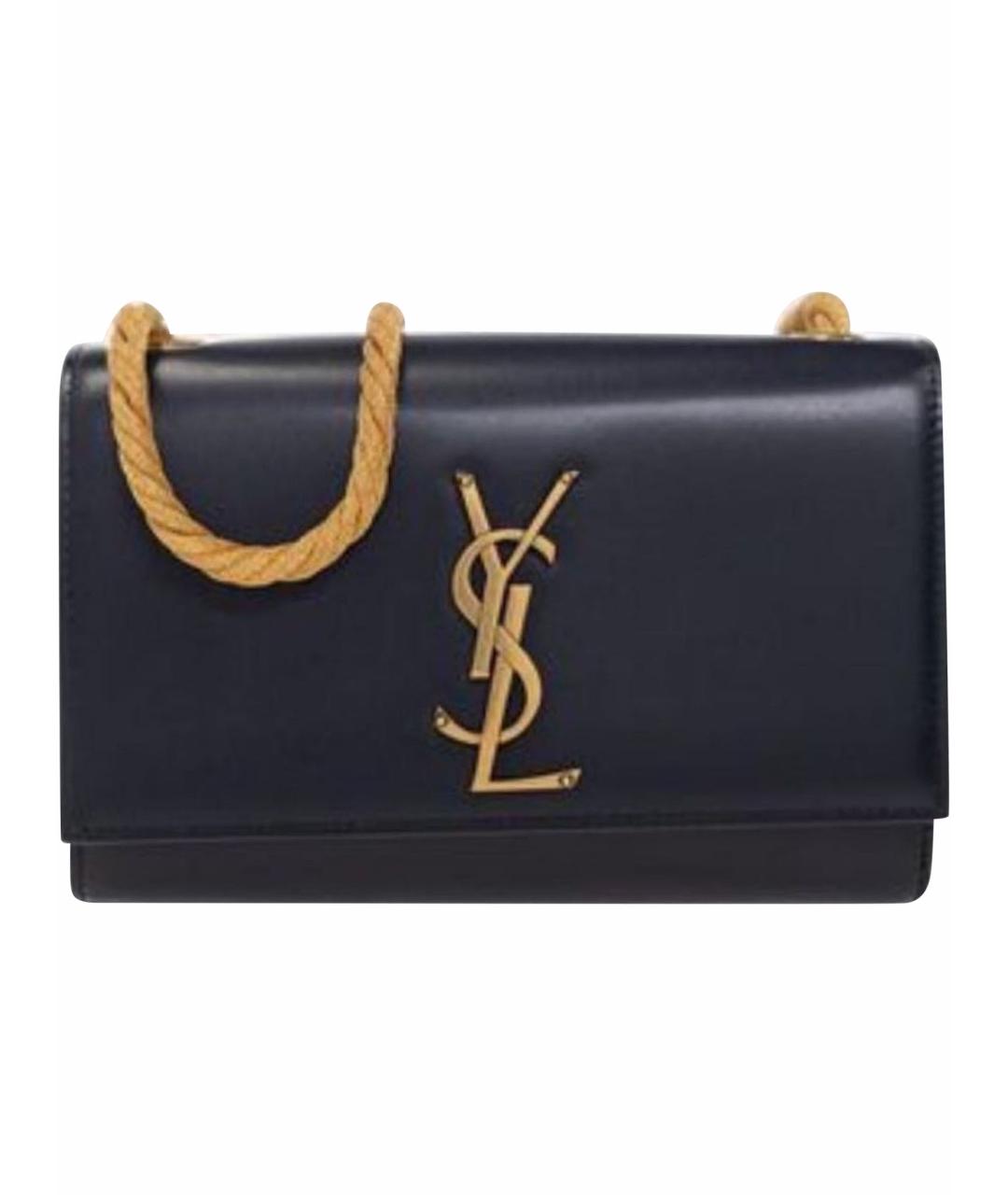 SAINT LAURENT Темно-синяя кожаная сумка через плечо, фото 1