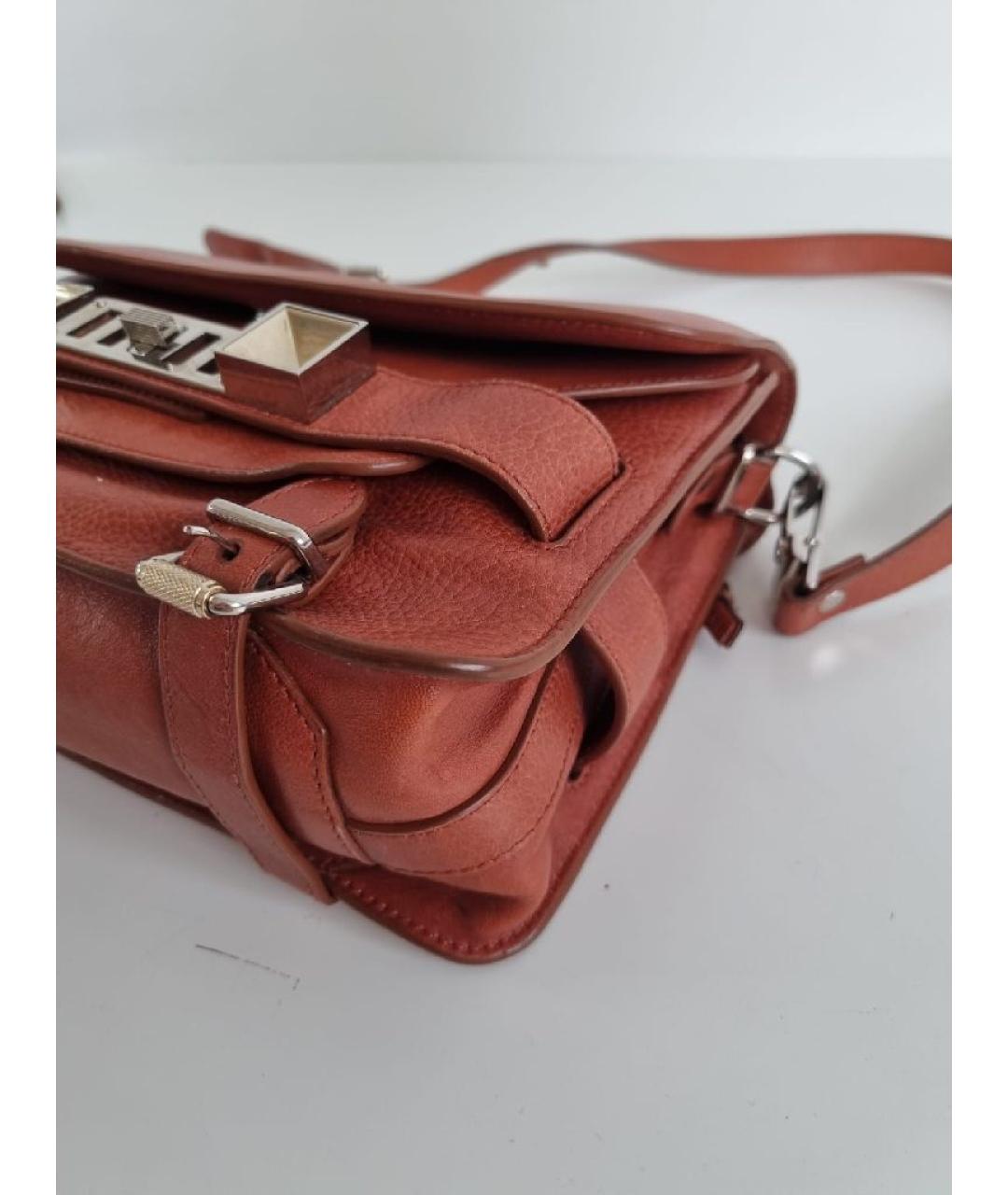 PROENZA SCHOULER Коричневая кожаная сумка через плечо, фото 2