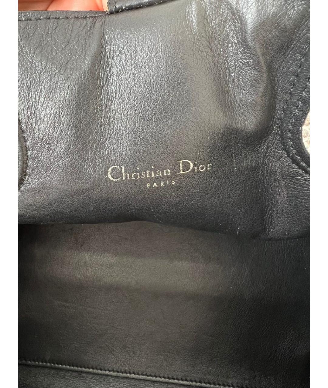 CHRISTIAN DIOR Черная кожаная сумка через плечо, фото 7