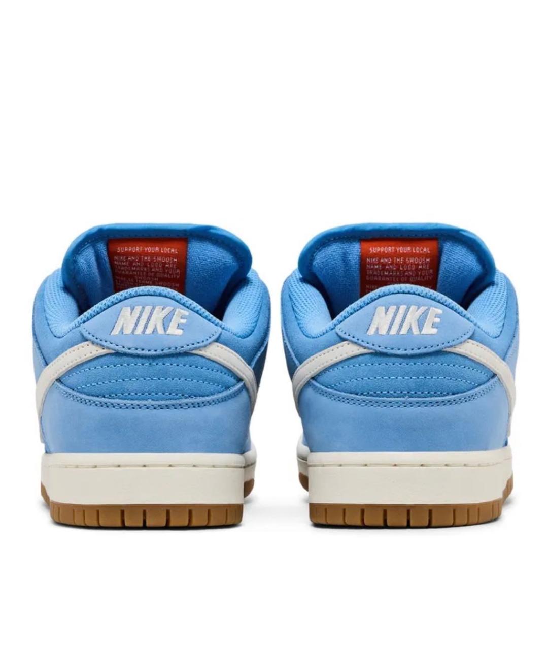 NIKE Голубые замшевые низкие кроссовки / кеды, фото 3