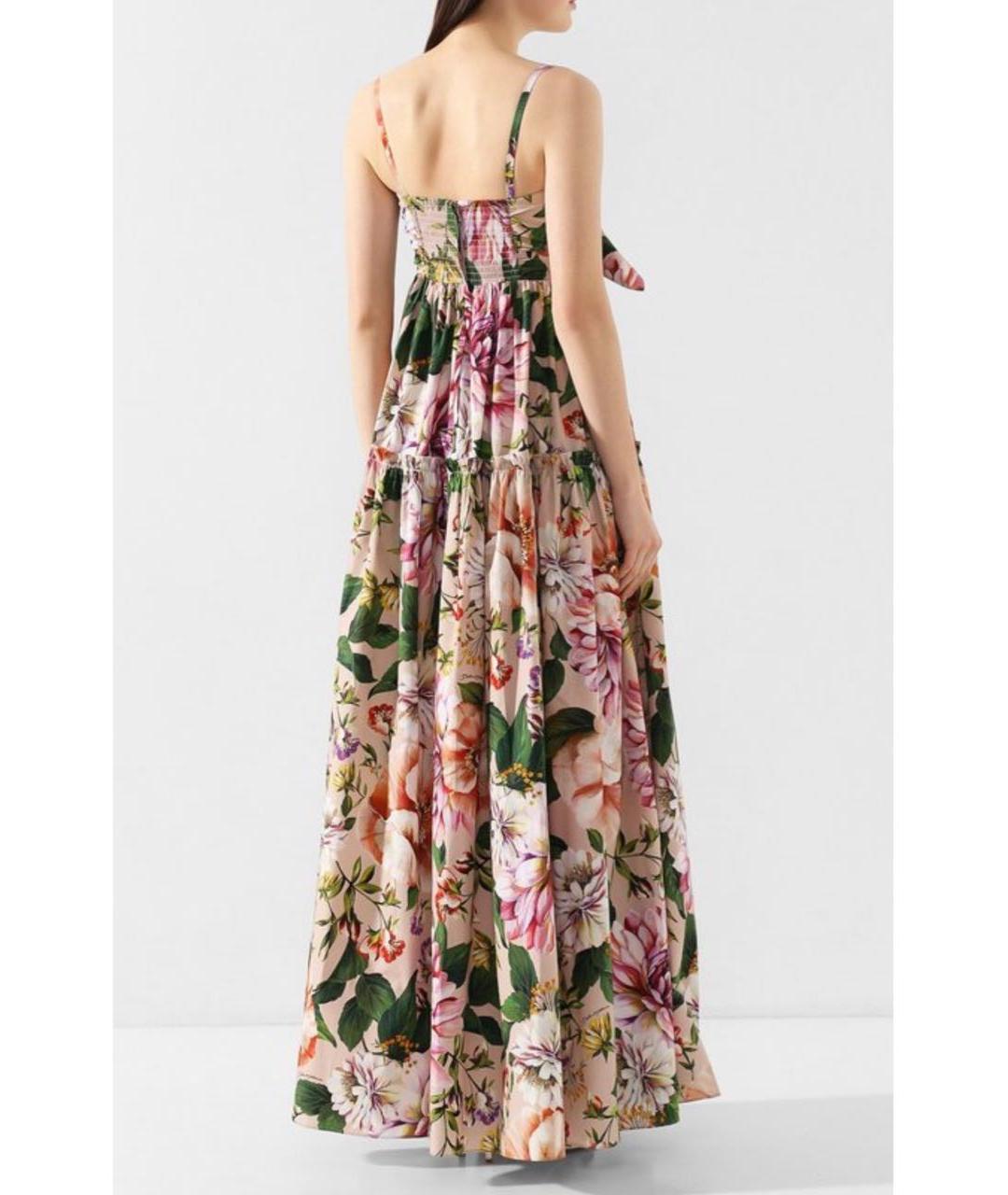 DOLCE&GABBANA Оранжевый хлопковый сарафан, фото 4