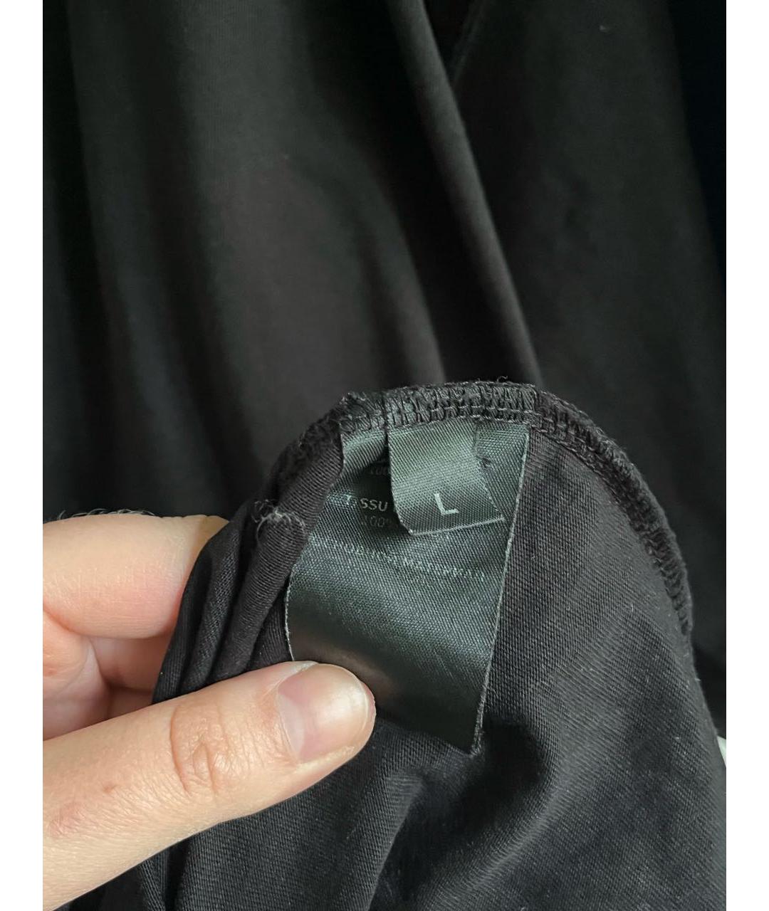 VETEMENTS Черная хлопковая футболка, фото 6