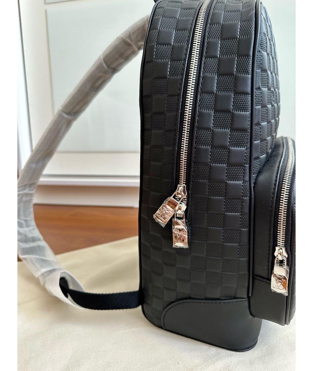 LOUIS VUITTON Черный кожаный рюкзак, фото 3