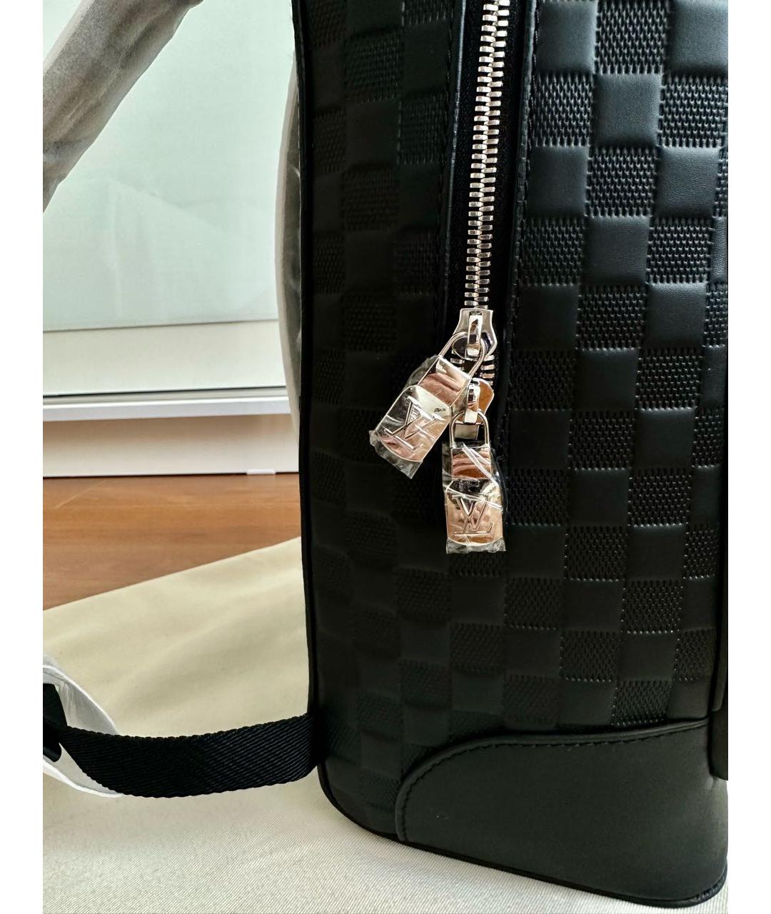 LOUIS VUITTON Черный кожаный рюкзак, фото 4
