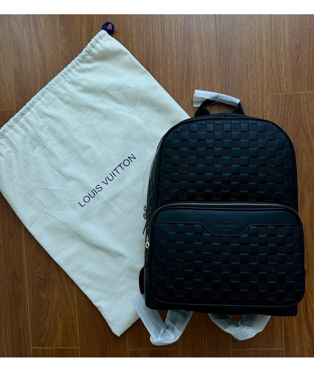 LOUIS VUITTON Черный кожаный рюкзак, фото 2