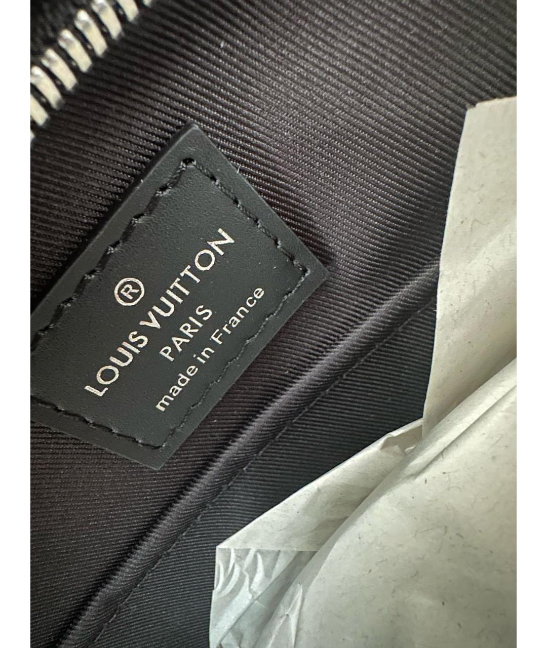 LOUIS VUITTON Черный кожаный рюкзак, фото 5