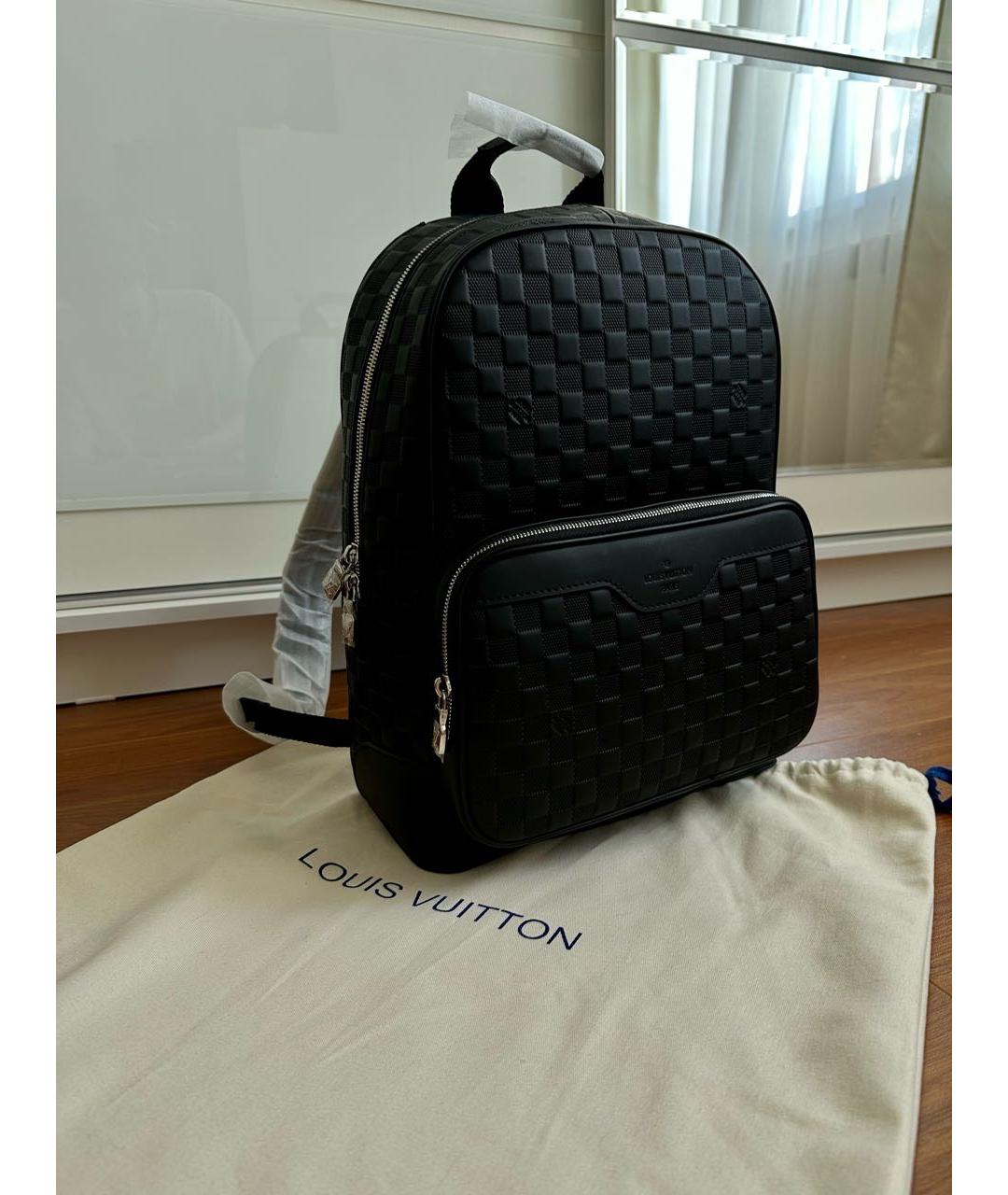 LOUIS VUITTON Черный кожаный рюкзак, фото 6