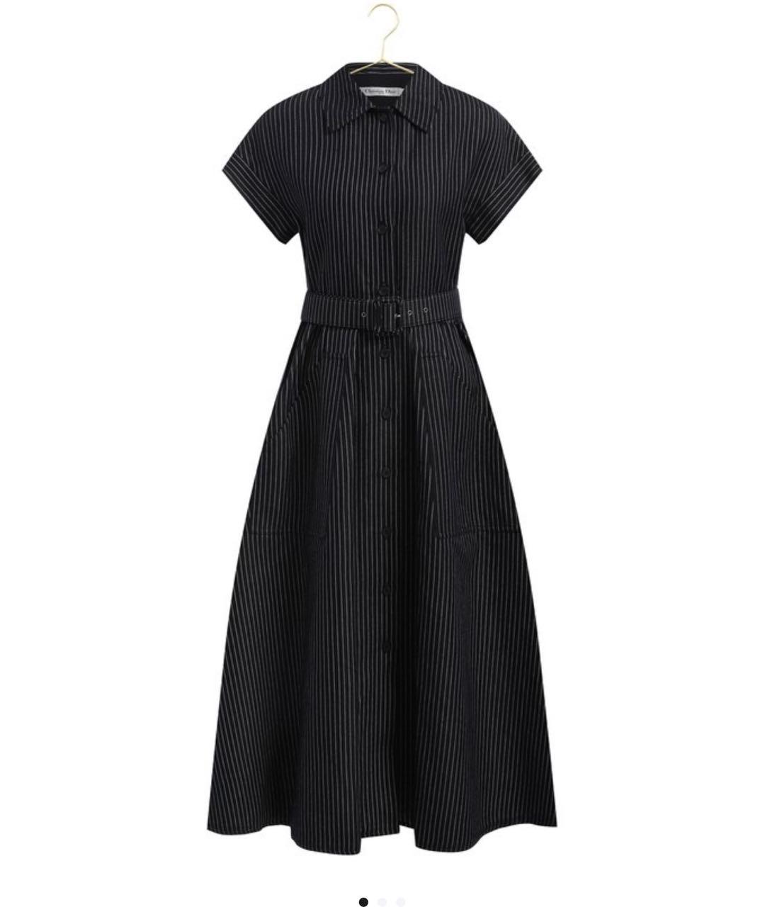CHRISTIAN DIOR Мульти хлопковое повседневное платье, фото 4