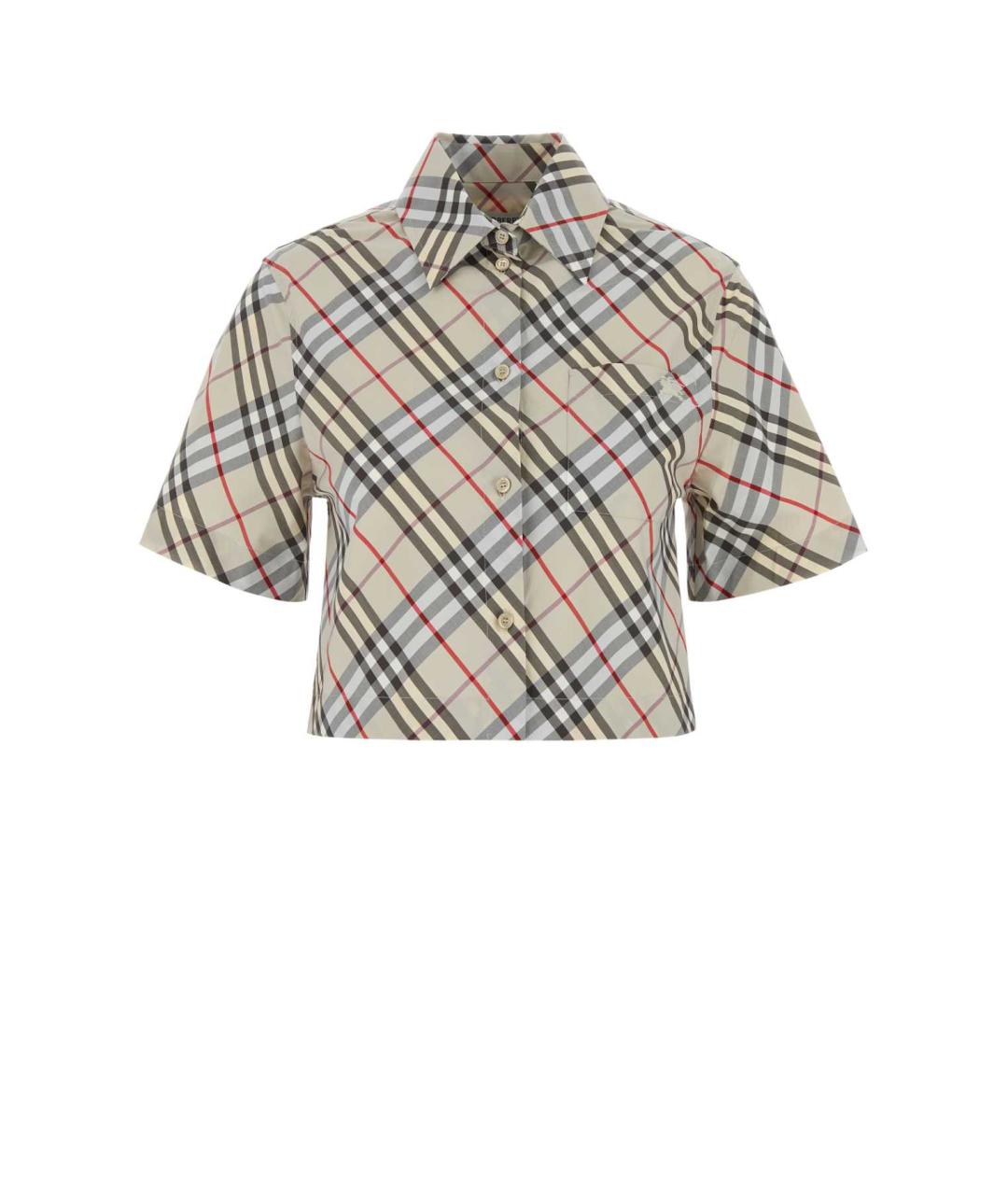 BURBERRY Бежевая хлопковая рубашка, фото 1
