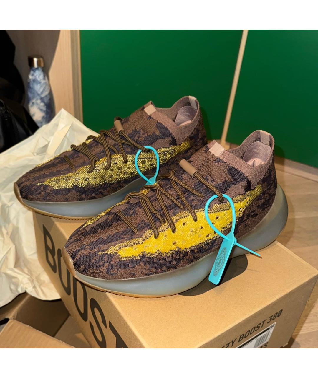 ADIDAS YEEZY Коричневые низкие кроссовки / кеды, фото 5