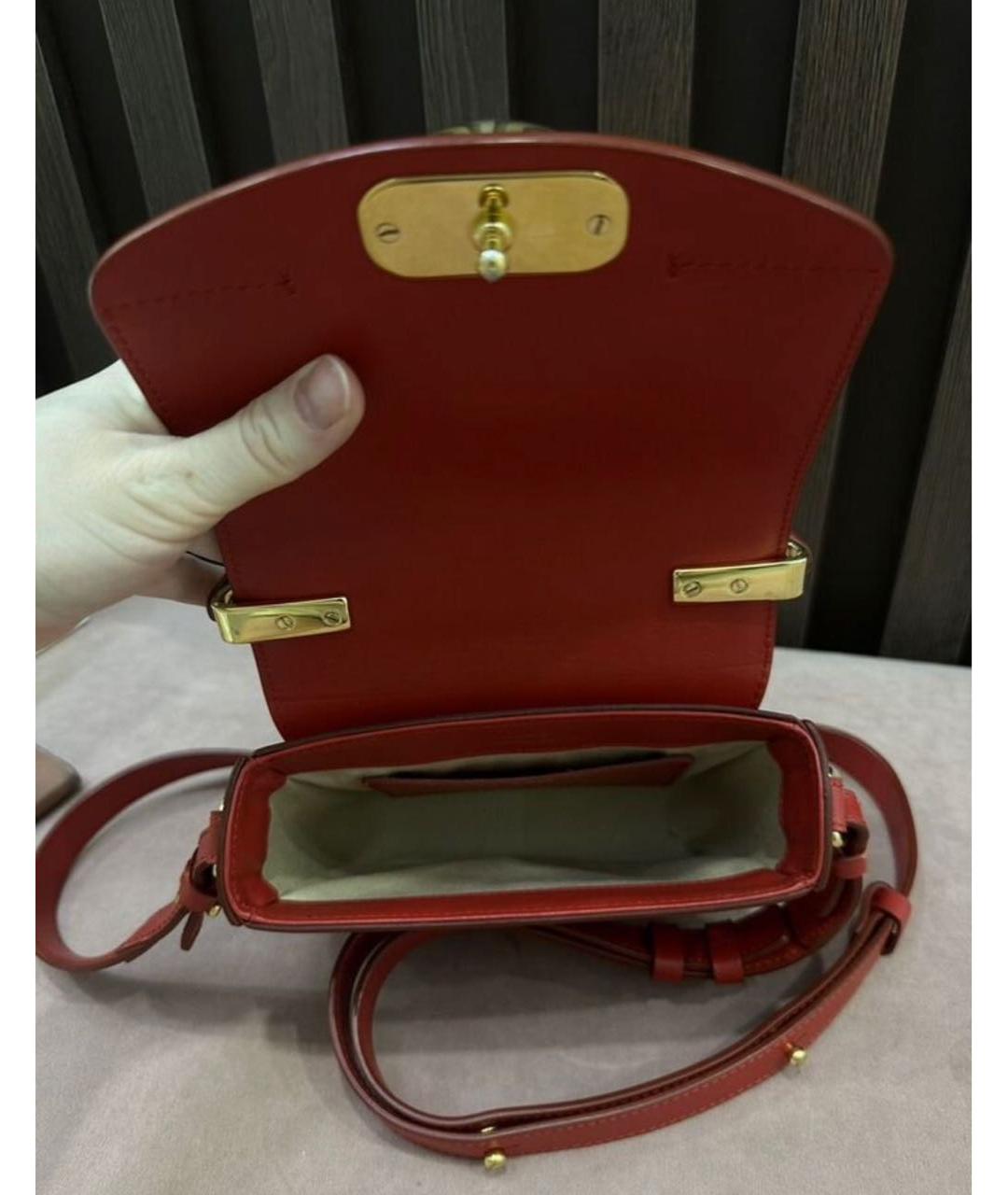 CHLOE Красная кожаная сумка через плечо, фото 5