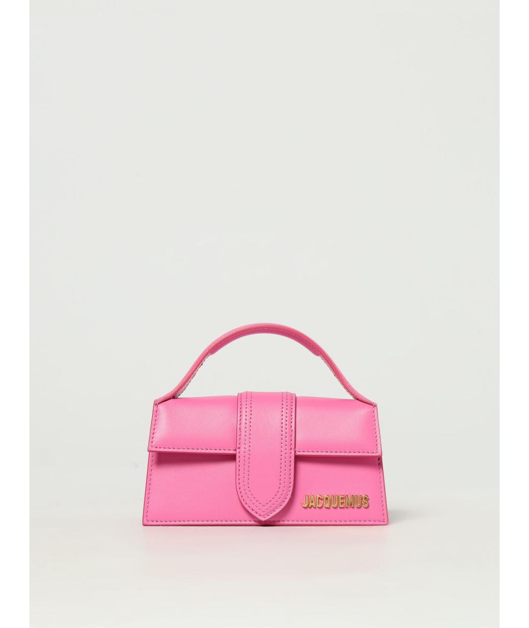 JACQUEMUS Фуксия кожаная сумка с короткими ручками, фото 6