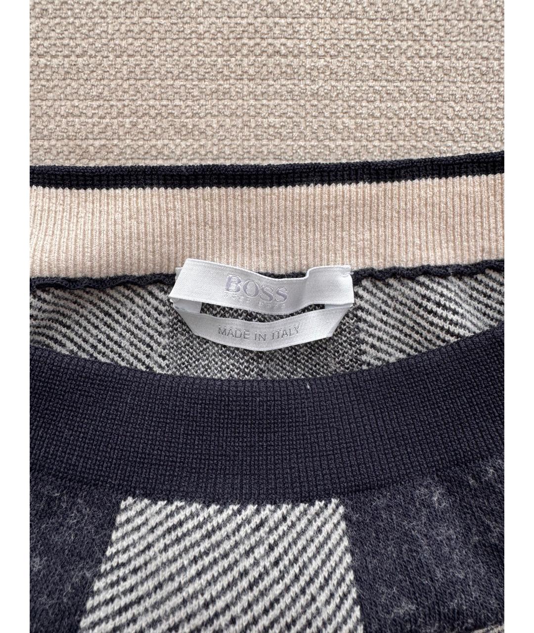 HUGO BOSS Синий шерстяной костюм с юбками, фото 5