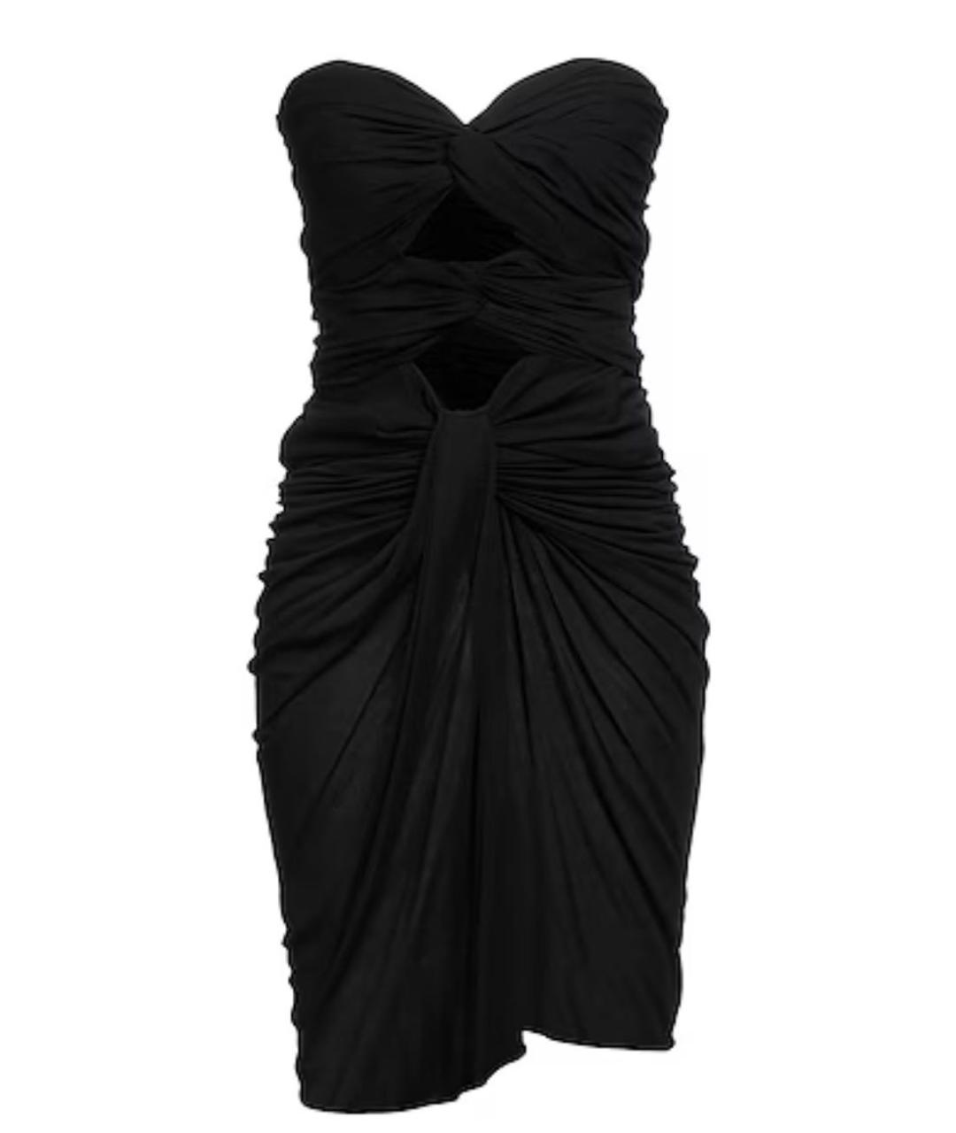 SAINT LAURENT Черное шифоновое вечернее платье, фото 7