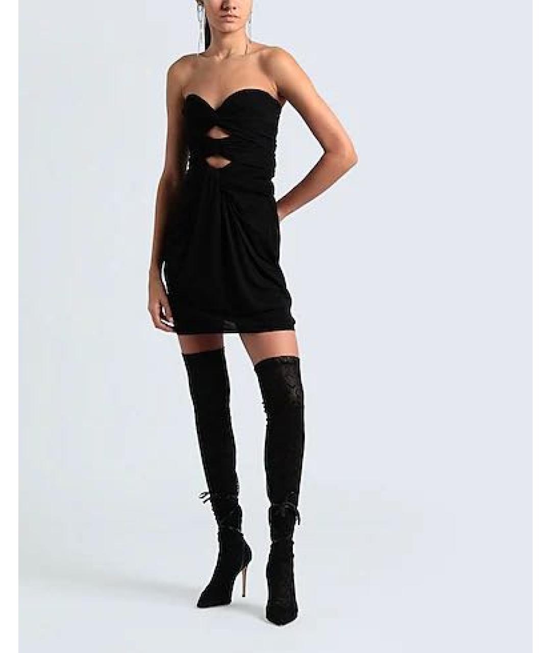 SAINT LAURENT Черное шифоновое вечернее платье, фото 5