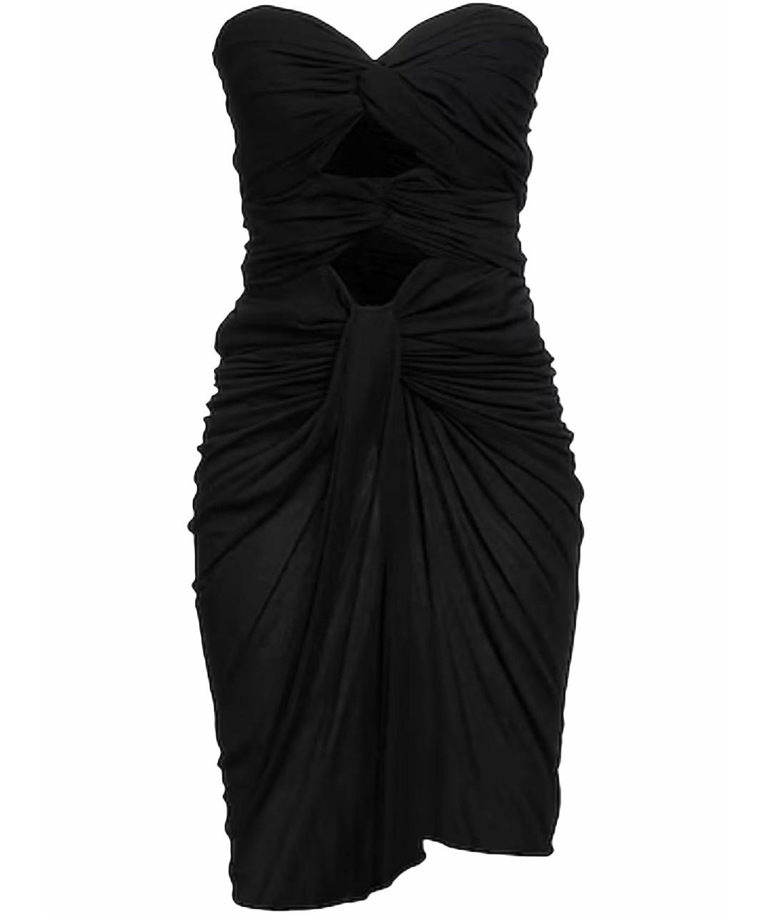 SAINT LAURENT Черное шифоновое вечернее платье, фото 1