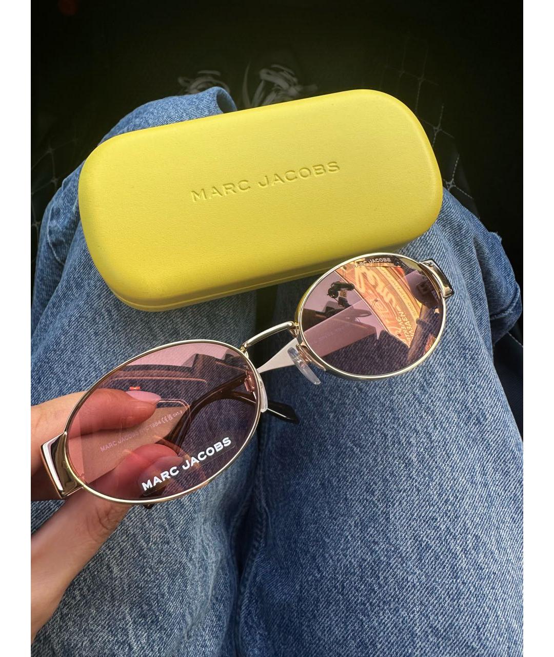 MARC JACOBS Розовые металлические солнцезащитные очки, фото 4