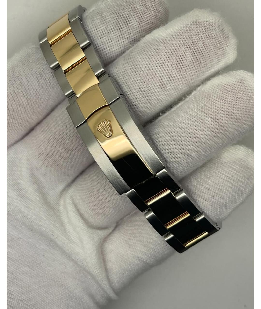 ROLEX Серые часы из желтого золота, фото 6