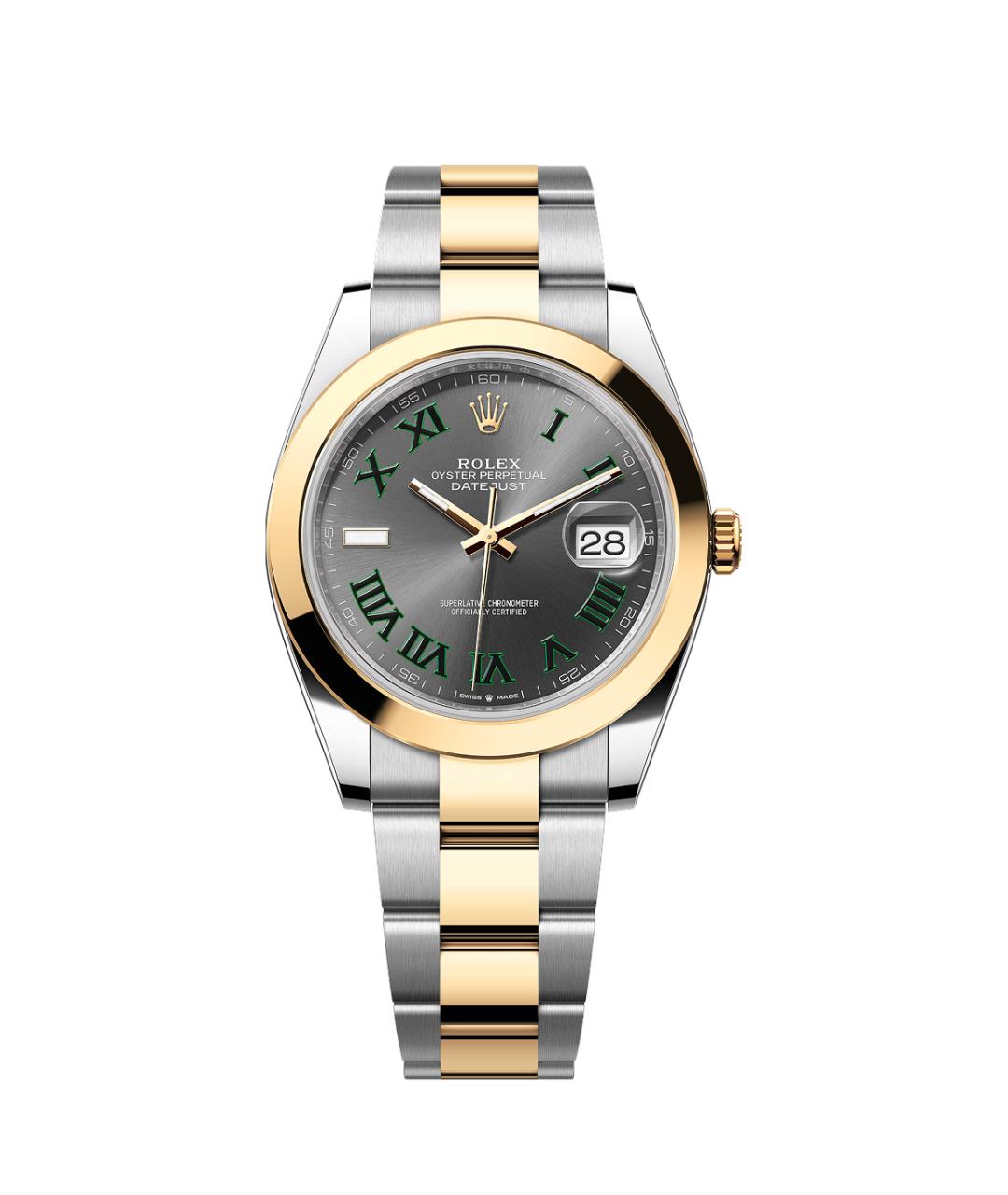 ROLEX Серые часы из желтого золота, фото 1