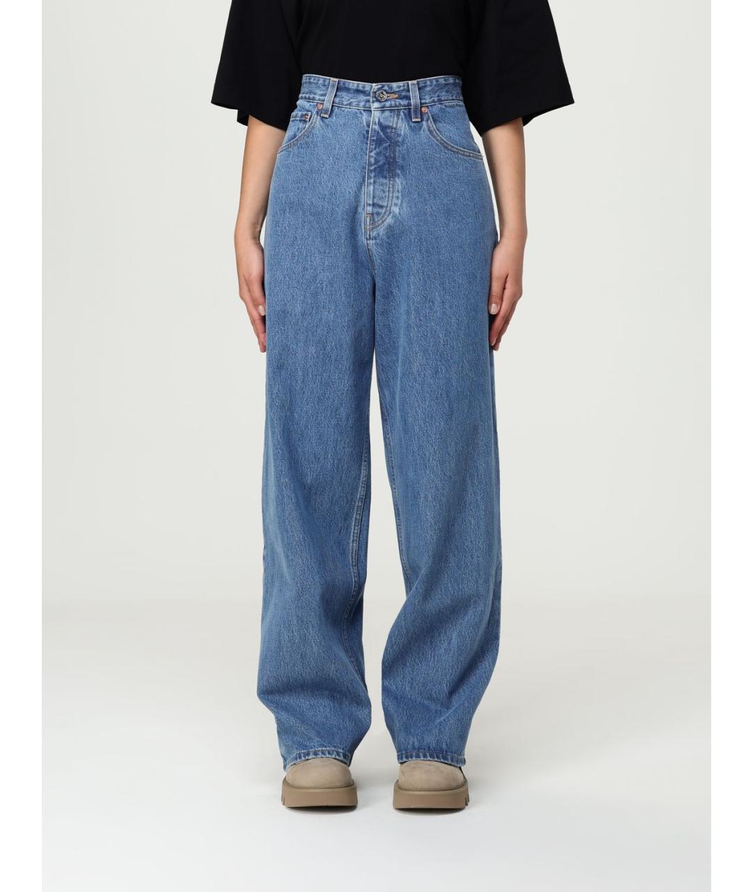VETEMENTS Синие хлопковые прямые джинсы, фото 2