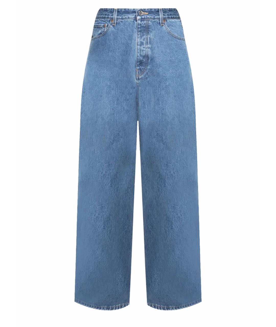 VETEMENTS Синие хлопковые прямые джинсы, фото 1