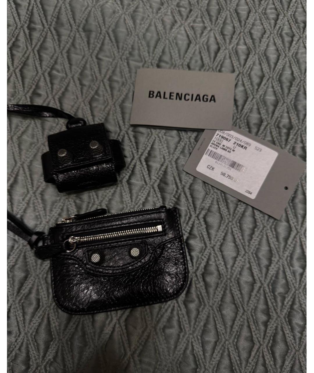 BALENCIAGA Черная кожаная сумка на плечо, фото 4