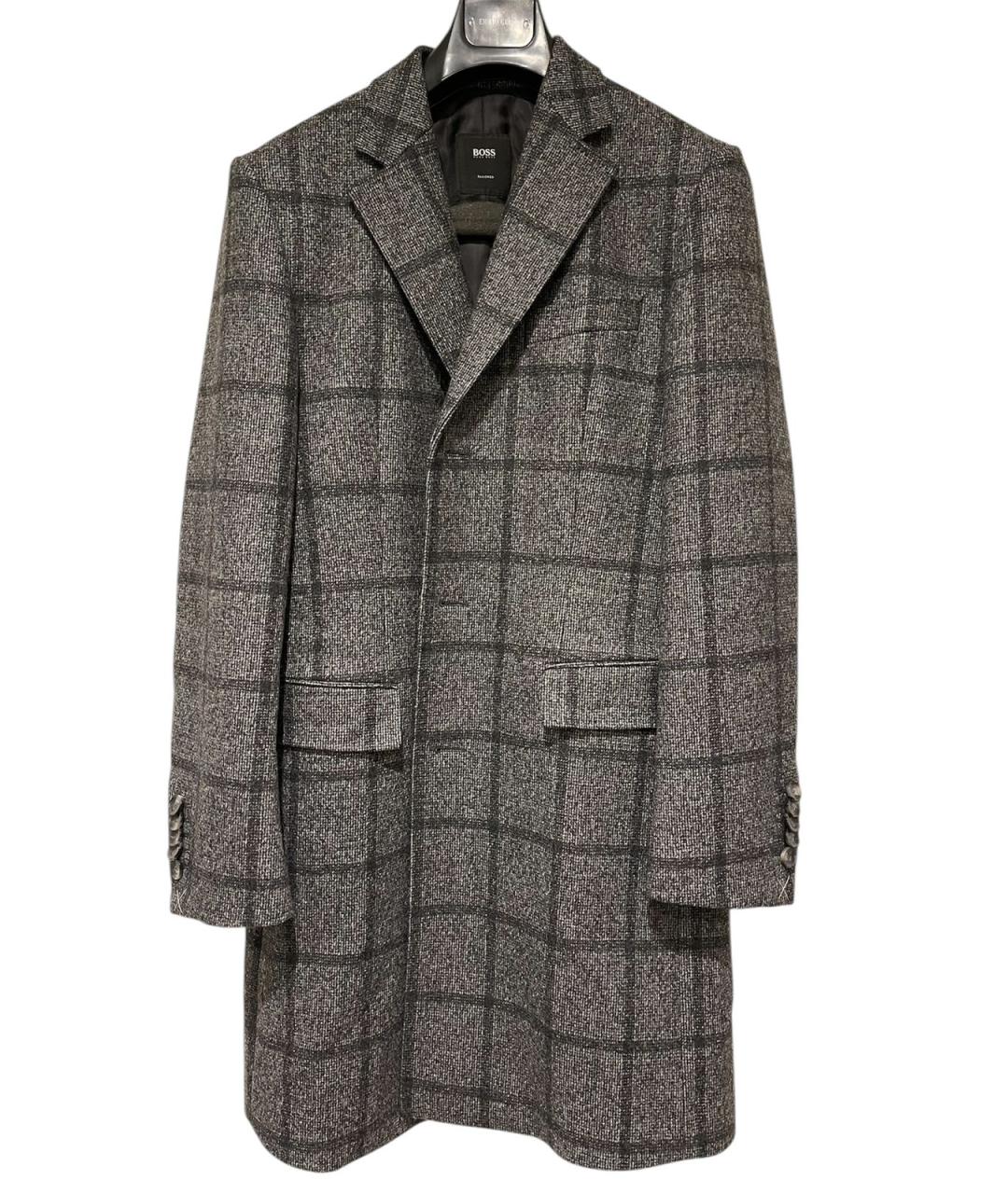 HUGO BOSS Серое шерстяное пальто, фото 10