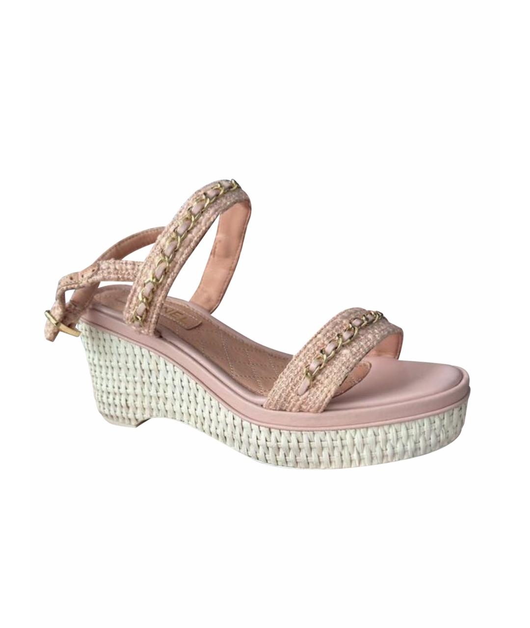 CHANEL Розовые босоножки, фото 1