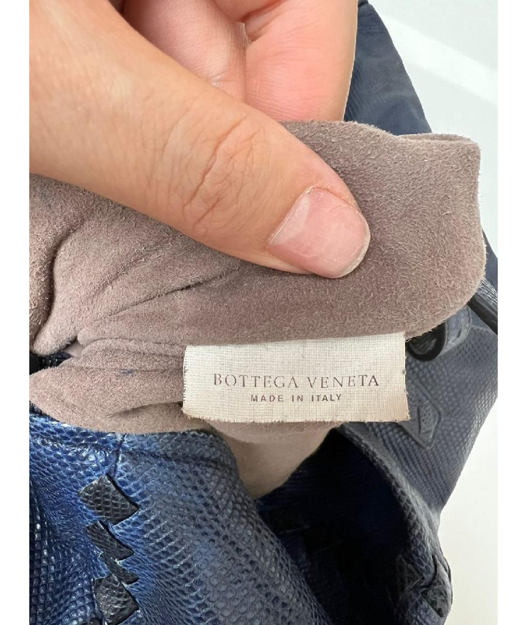 BOTTEGA VENETA Темно-синяя кожаная сумка через плечо, фото 7
