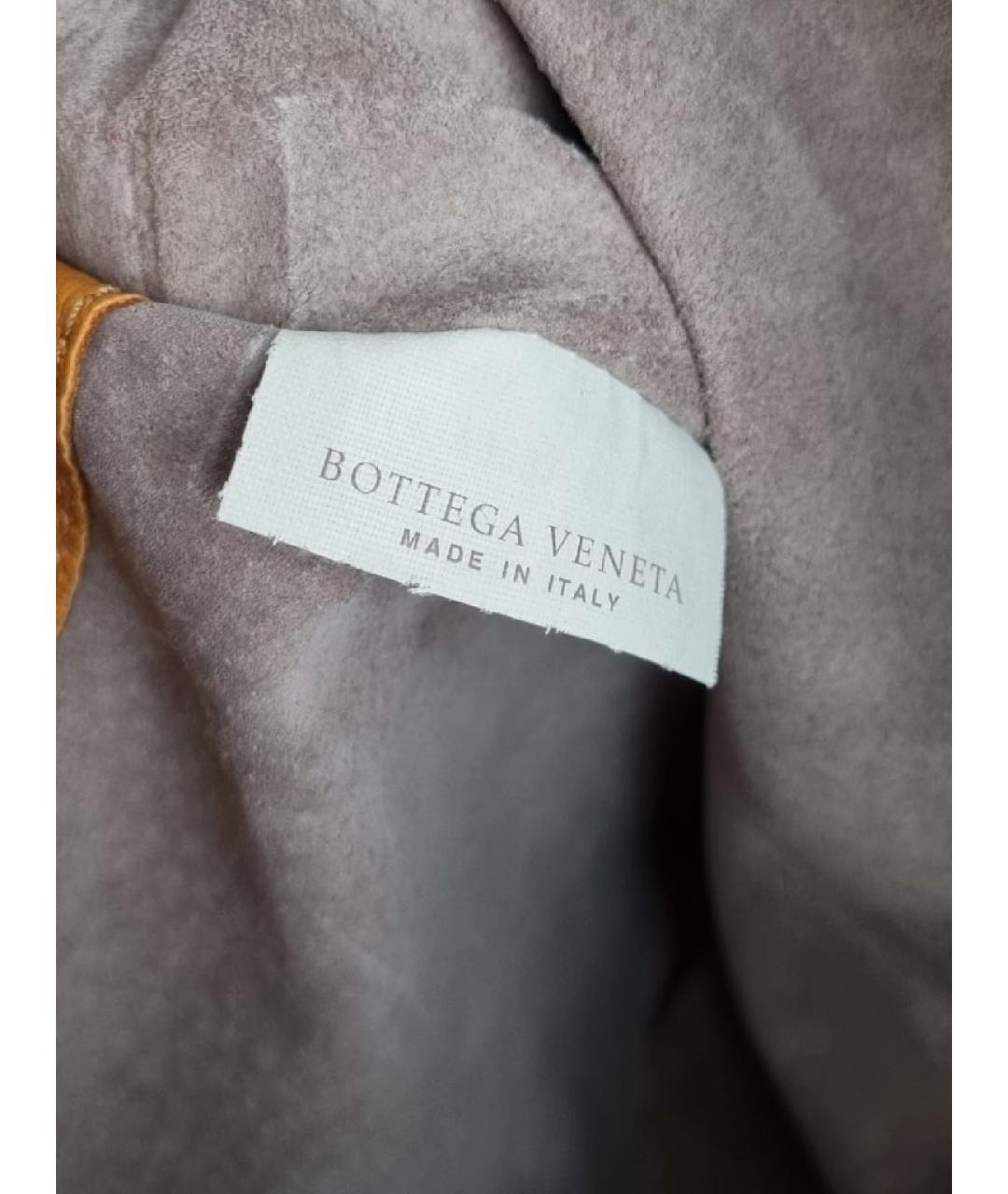 BOTTEGA VENETA Оранжевая кожаная сумка с короткими ручками, фото 6