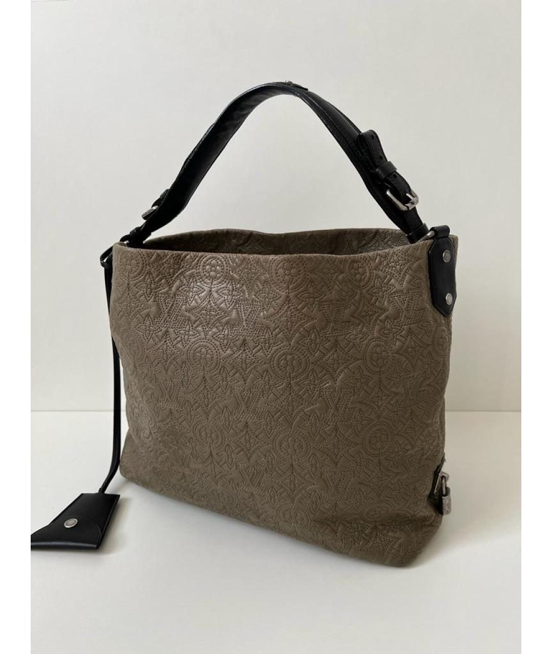 LOUIS VUITTON Бежевая кожаная сумка через плечо, фото 3