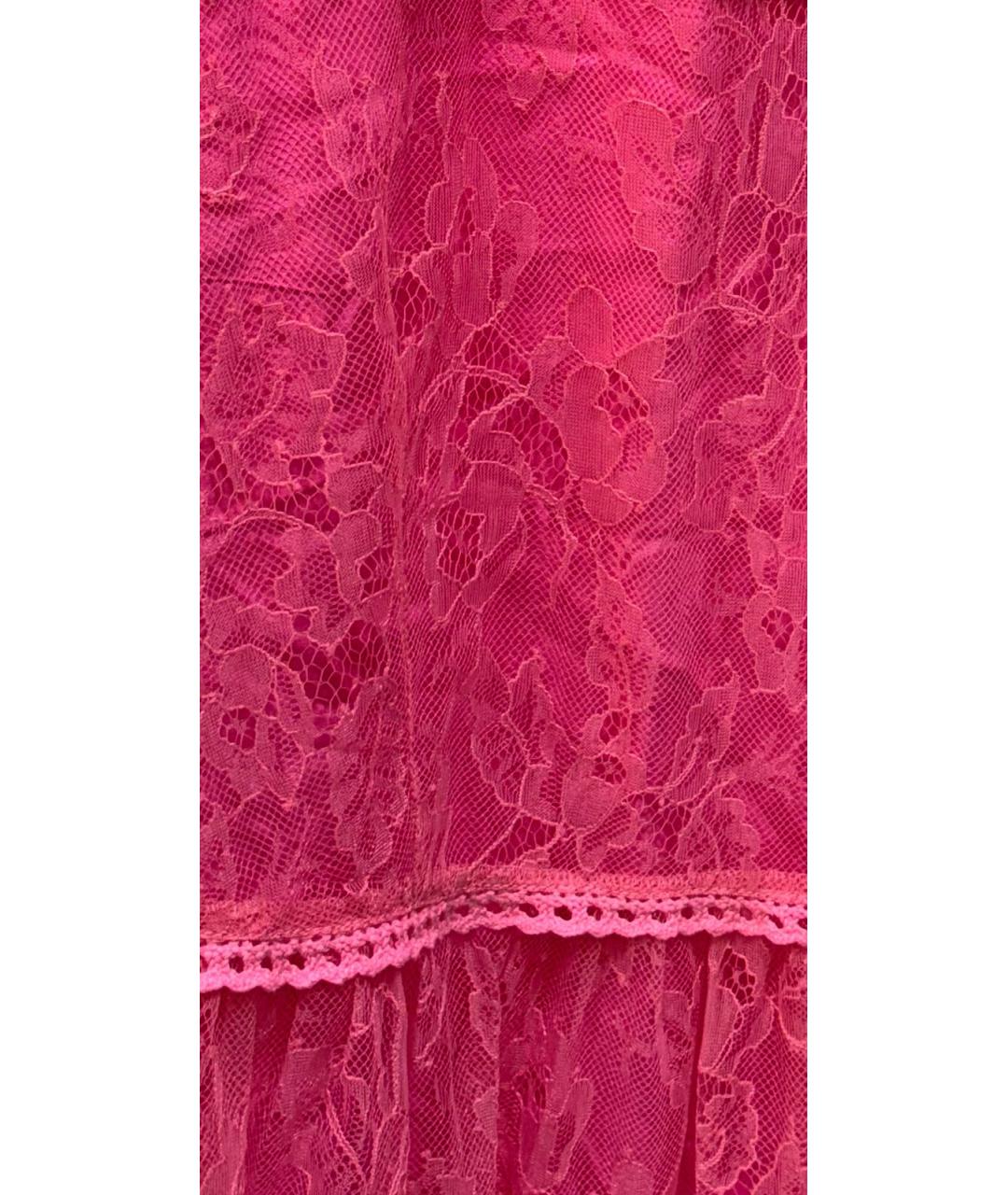 BLUMARINE Розовое полиамидовое коктейльное платье, фото 4