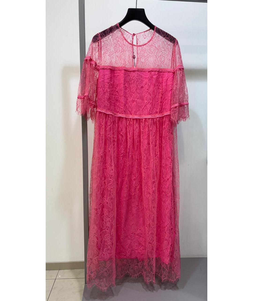 BLUMARINE Розовое полиамидовое коктейльное платье, фото 7