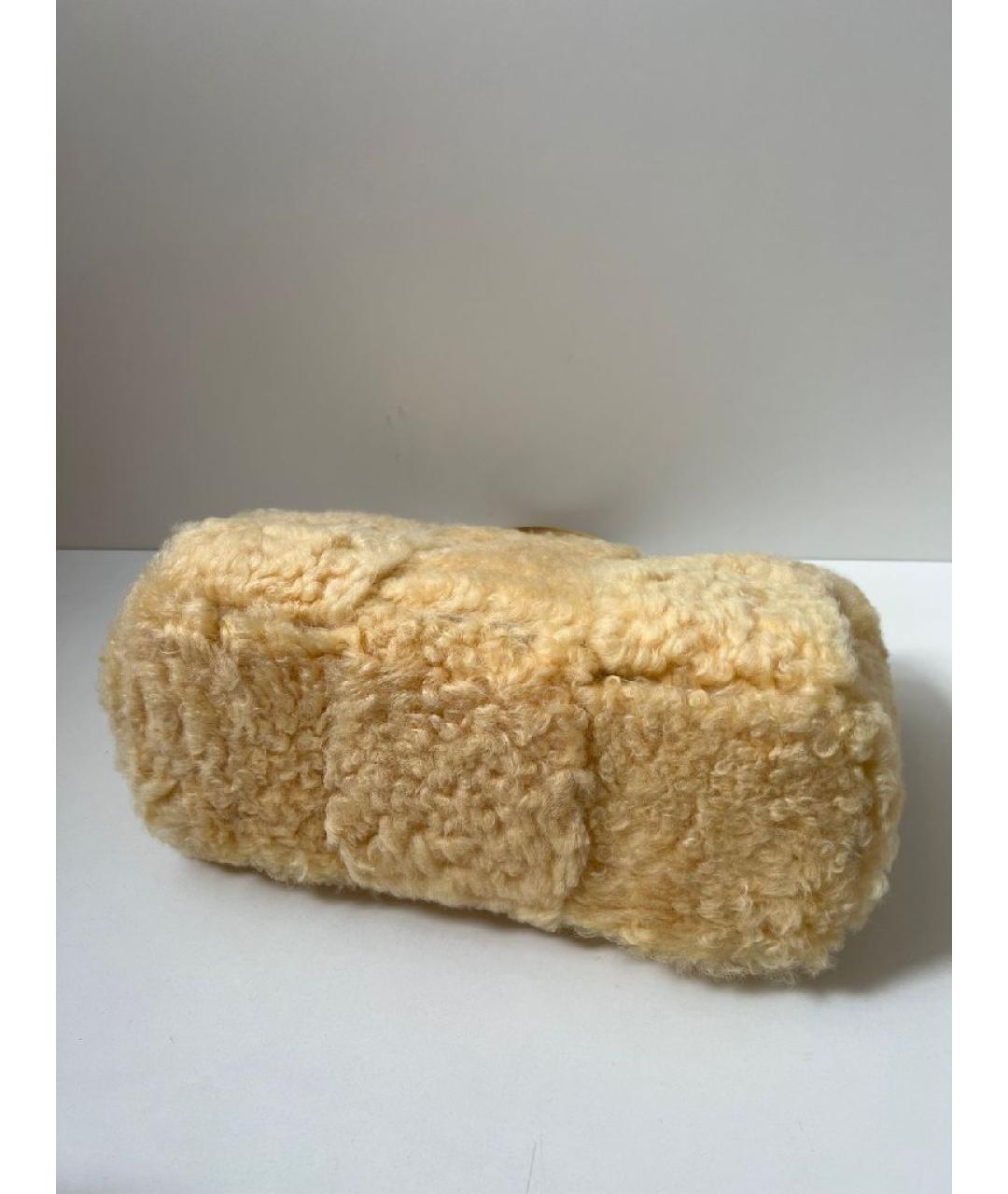 BOTTEGA VENETA Желтая кожаная сумка с короткими ручками, фото 3