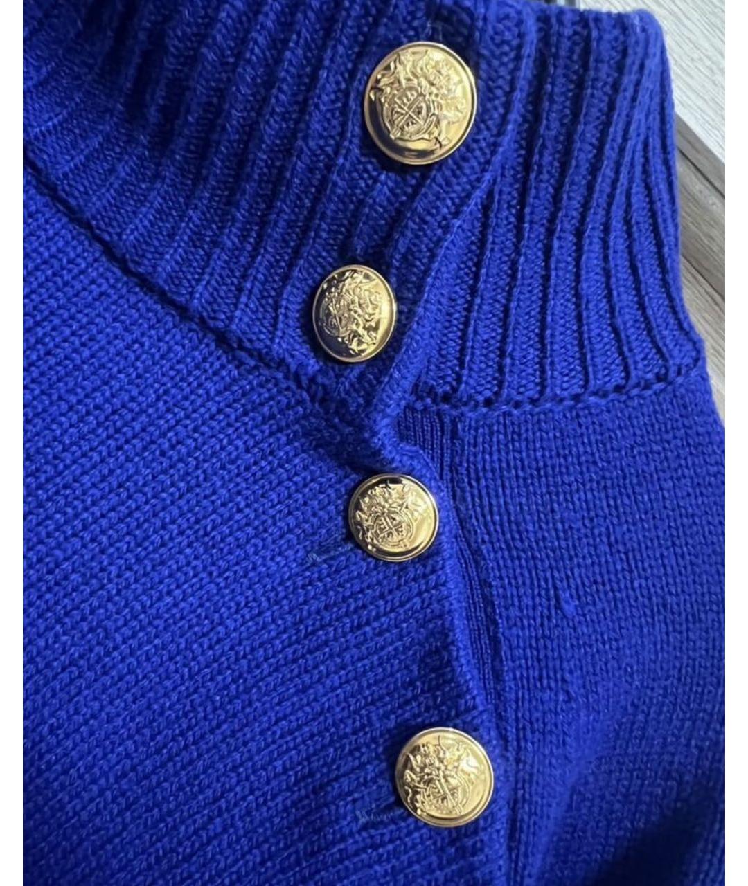 LANVIN Синий шерстяной джемпер / свитер, фото 4