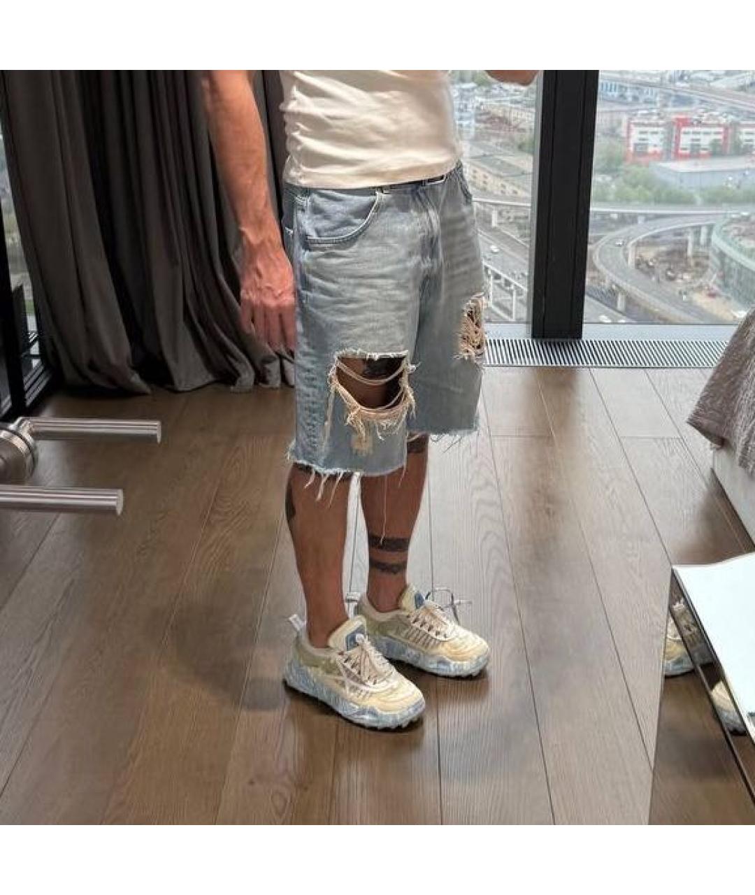 OFF-WHITE Бежевые высокие кроссовки / кеды, фото 3