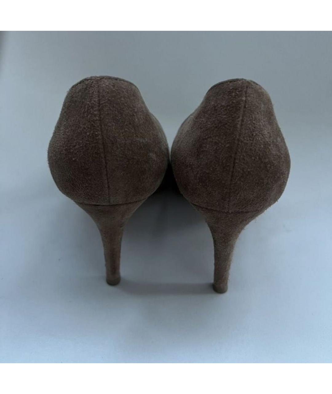 GIANVITO ROSSI Бежевые замшевые туфли, фото 4