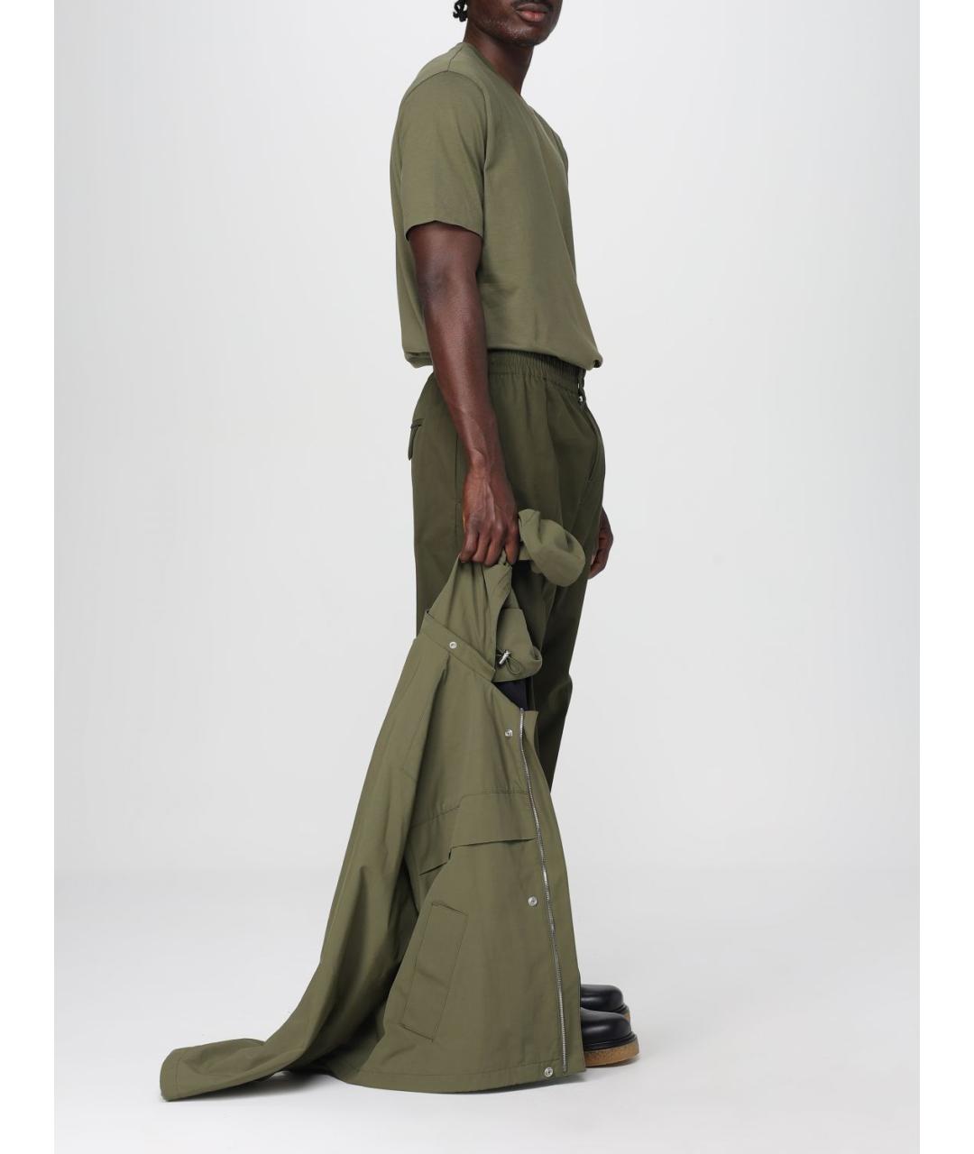 BOTTEGA VENETA Хаки хлопковая футболка, фото 3